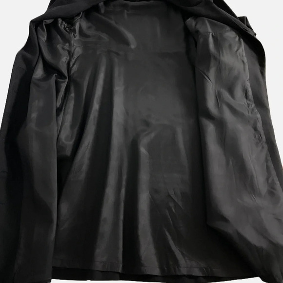 Kay Unger New York Coat Dress Jacket Wool Button Front Black Ivory Rare Formal - Picture 11 of 16